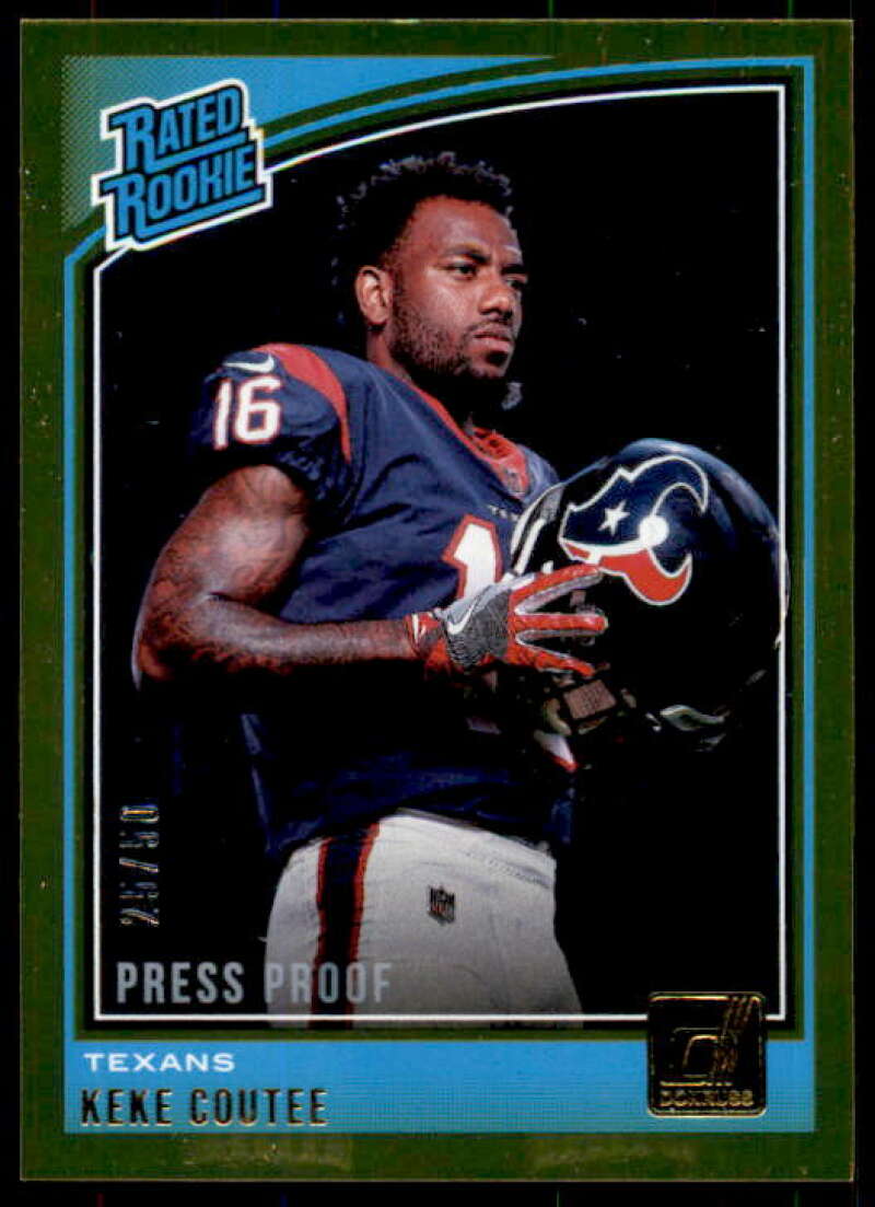 Keke Coutee RR Rookie Card 2018 Donruss Press Proof Gold #326 Image 1