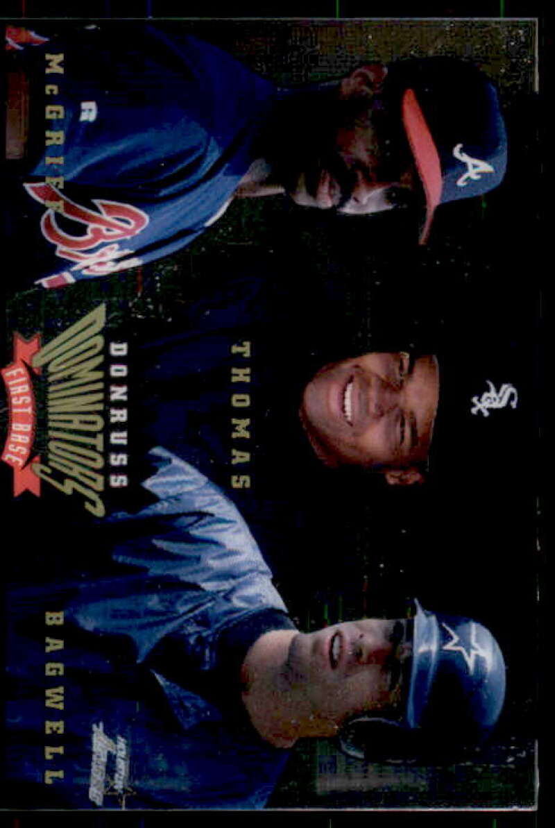 Thomas/Bagwell/McGriff Card 1995 Donruss Dominators #3 Image 1