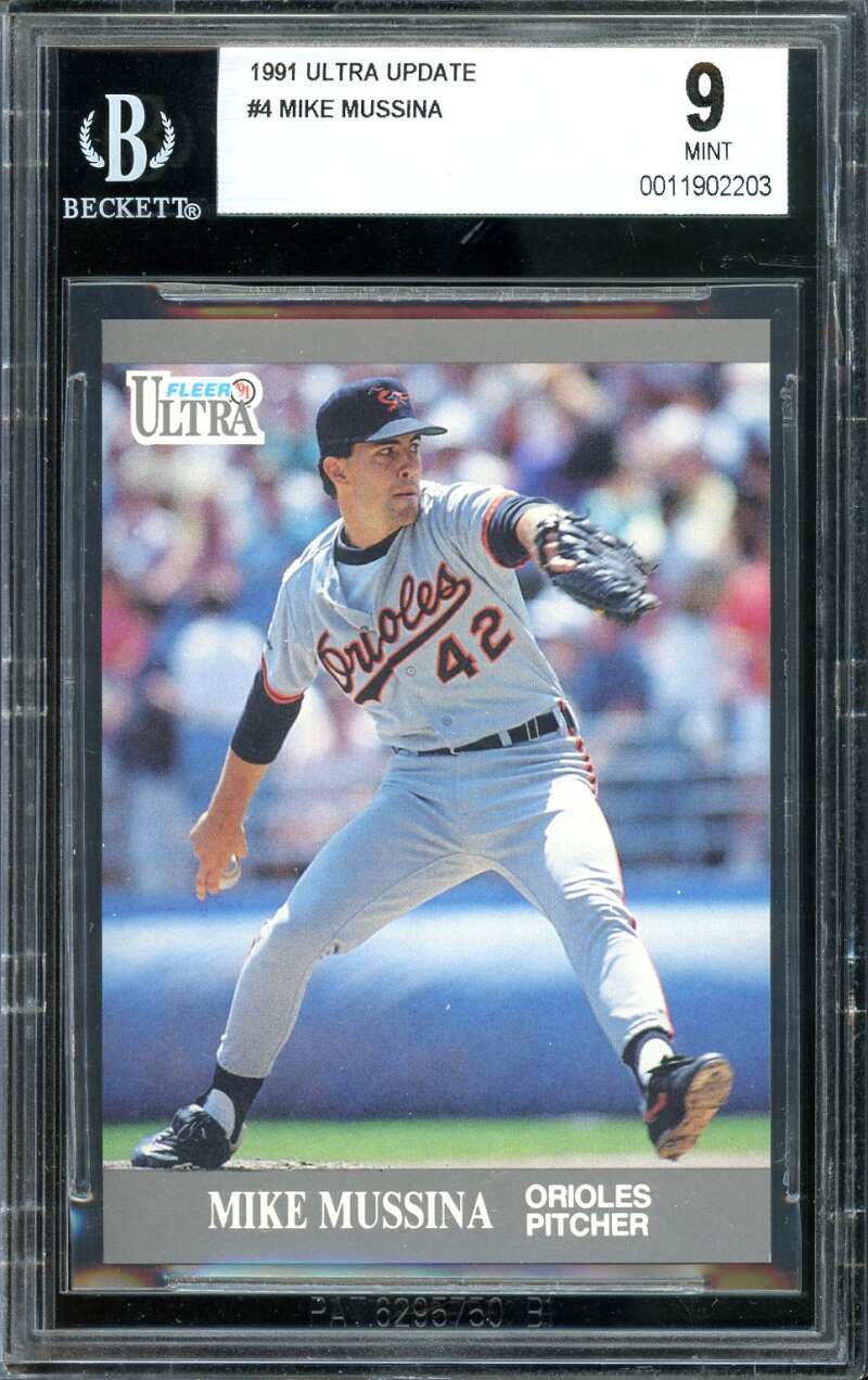 Mike Mussina Rookie Card 1991 Ultra Update #4 BGS 9 Image 1