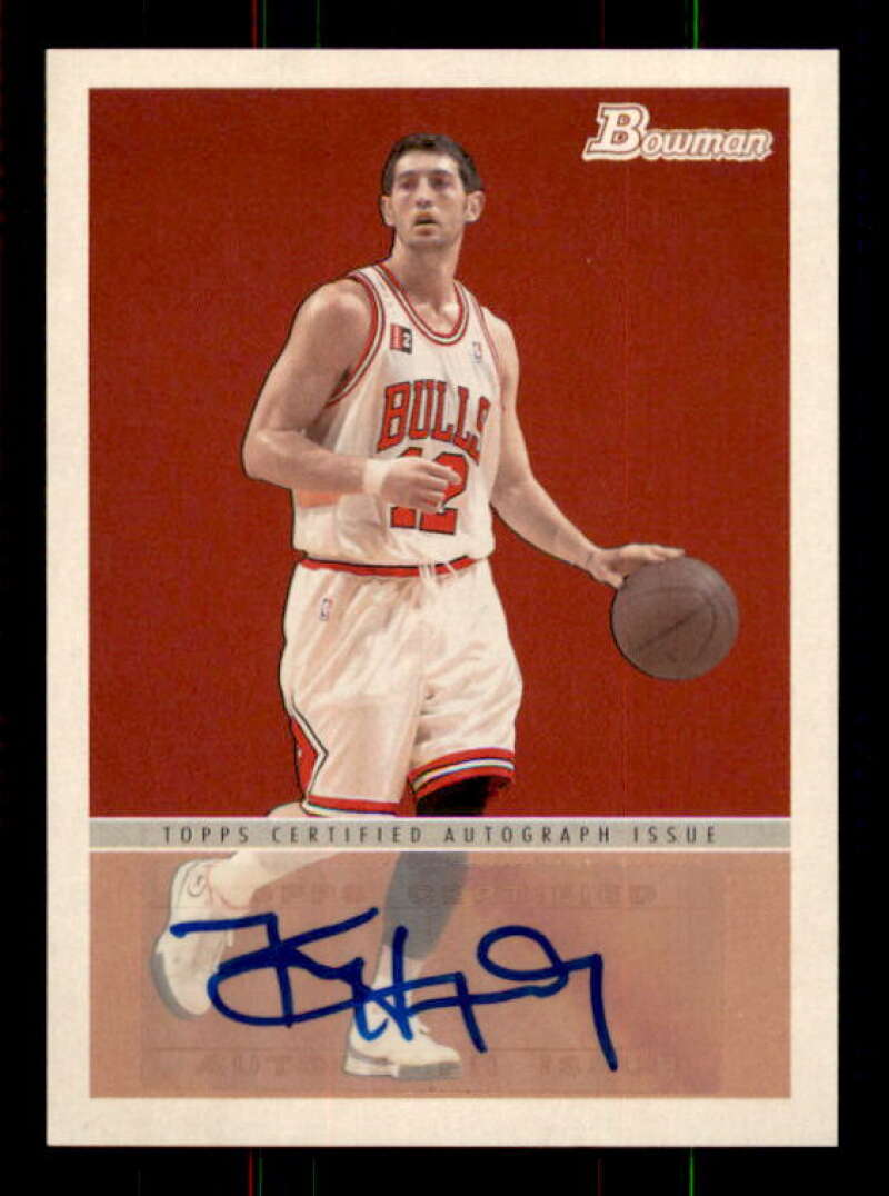 Kirk Hinrich Card 2009-10 Bowman 48 Autographs #48AKH Image 1