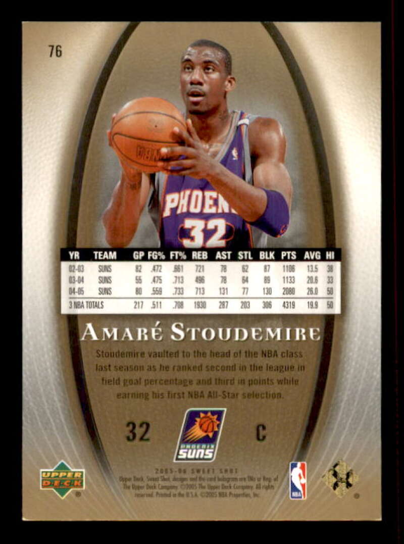 Amare Stoudemire Card 2005-06 Sweet Shot Gold #76 Image 2