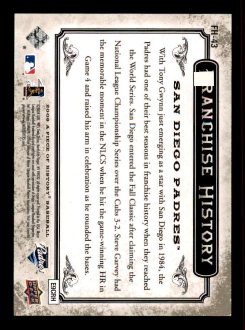 Greg Maddux Card 2008 UD A Piece of History Franchise History #FH43 Image 2