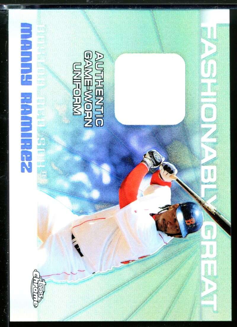 Manny Ramirez Uni A Card 2004 Topps Chrome Fashionably Great Relics #MR Image 1