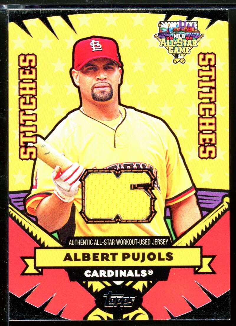 Albert Pujols Jsy Card 2006 Topps Update All Star Stitches #AP Image 1