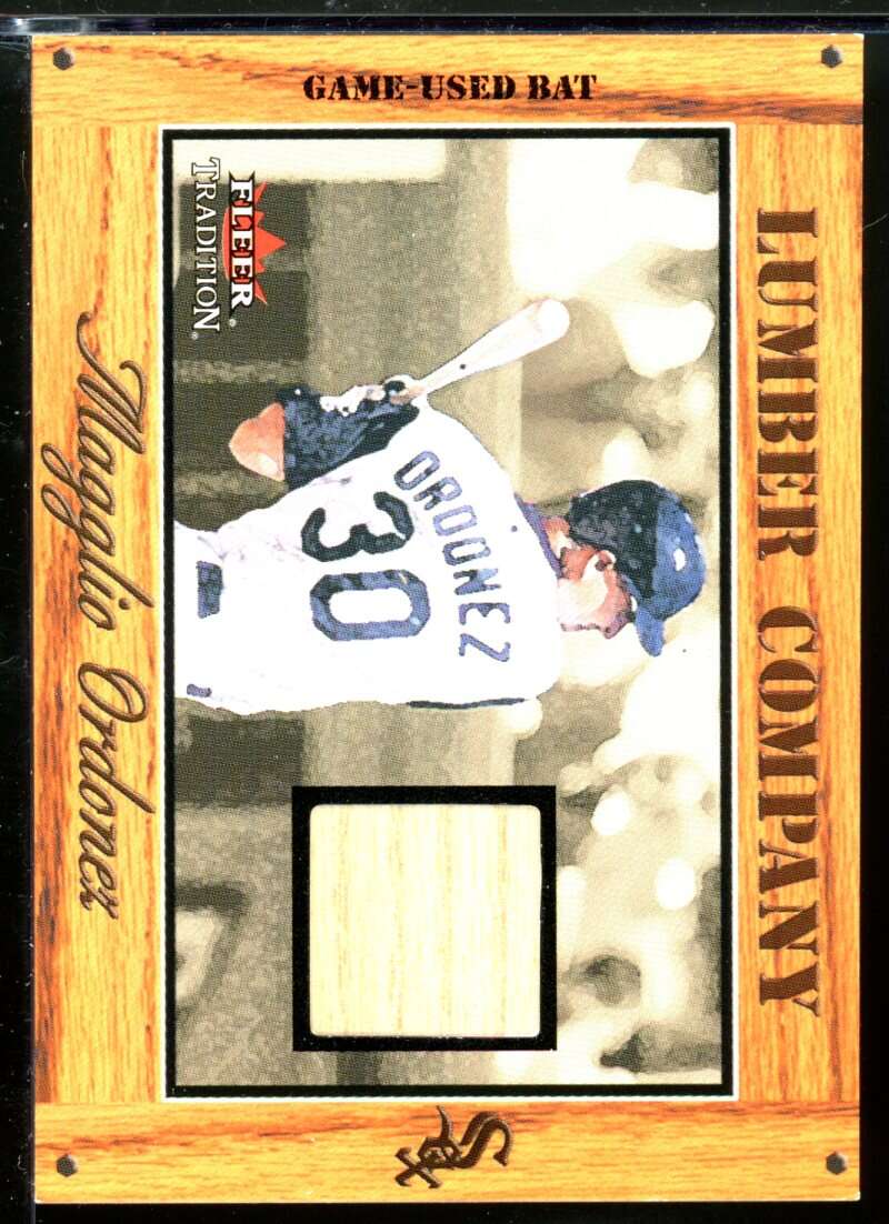 Magglio Ordonez Card 2003 Fleer Tradition Lumber Company Game Used #MO Image 1