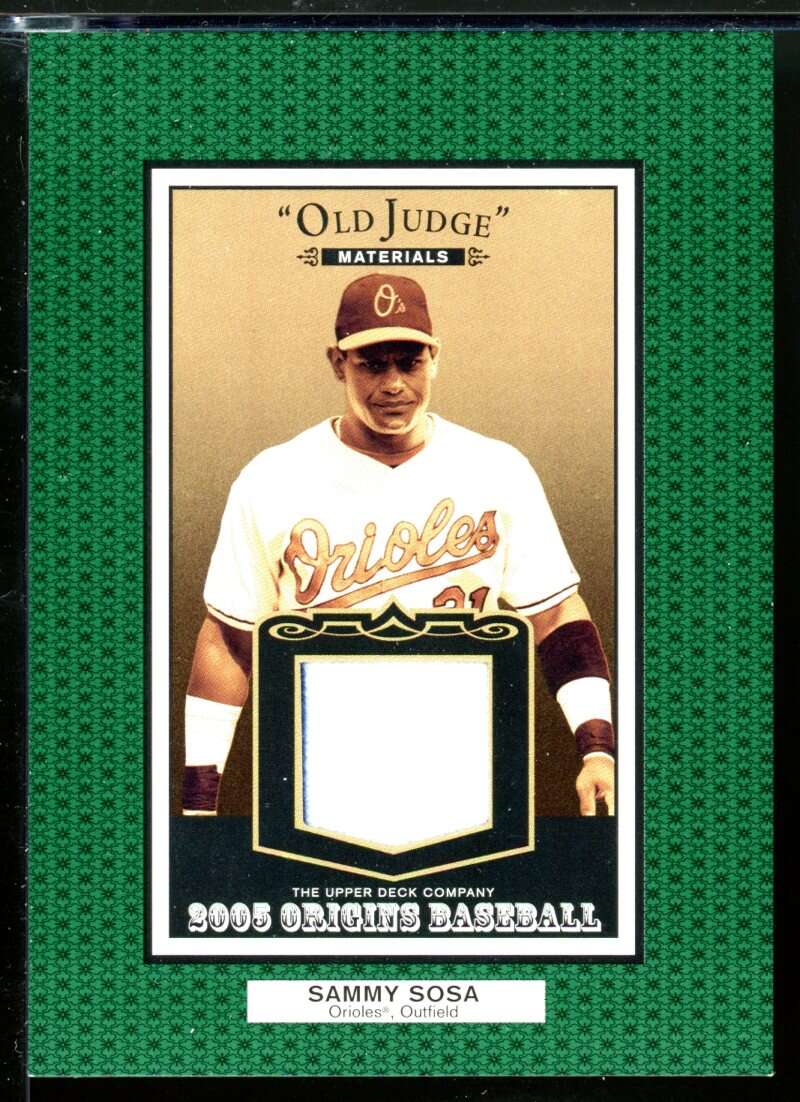 Sammy Sosa Card 2005 Origins Old Judge Materials Jersey #SS Image 1