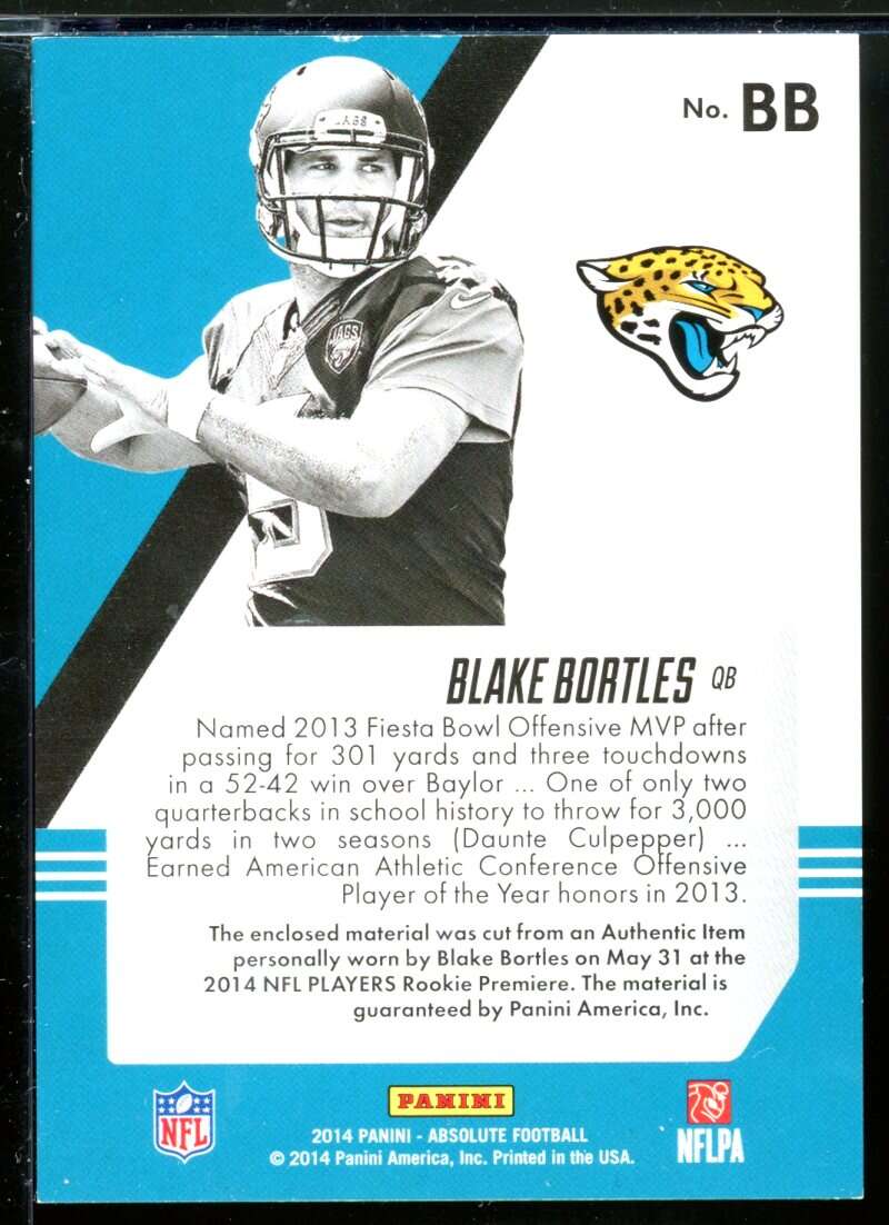 Blake Bortles Card 2014 Absolute Tools of the Trade Complete Rookies #CRBB /249 Image 2