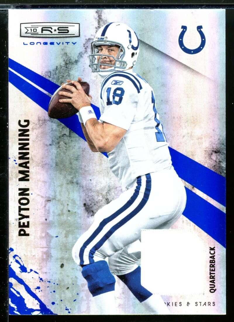 Peyton Manning Card 2010 Rookies and Stars Longevity Materials #64 Image 1