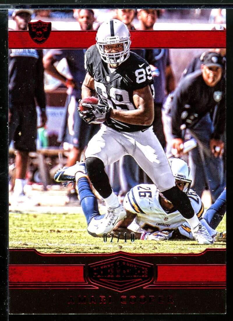 Amari Cooper Card 2016 Panini Plates and Patches Red #75 Image 1