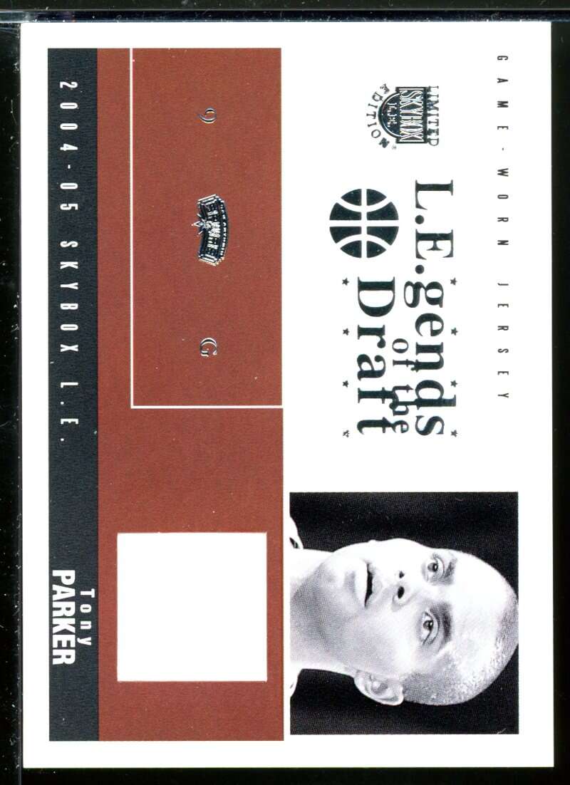 Tony Parker Card 2004-05 SkyBox LE Legends of the Draft Jerseys Year #TP /101 Image 1