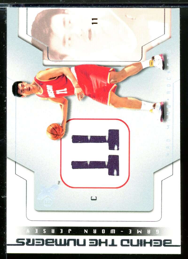 Yao Ming Card 2003-04 E-X Behind the Numbers Game-Used #25 Image 1
