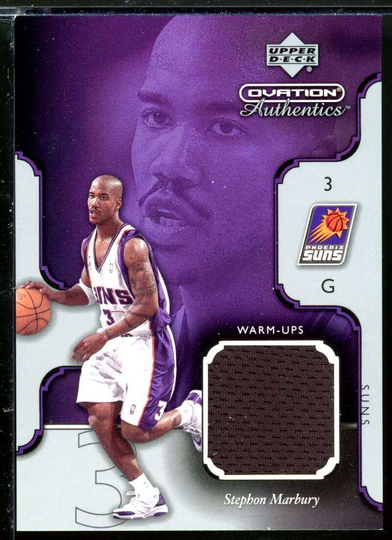 Stephon Marbury Card 2002-03 Upper Deck Ovation Authentics Warm-Ups #SMW Image 1