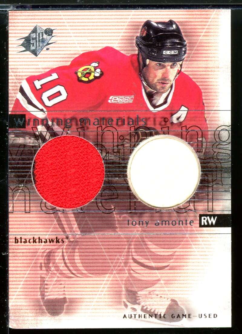 Tony Amonte Card 2000-01 SPx Winning Materials #TO Image 1