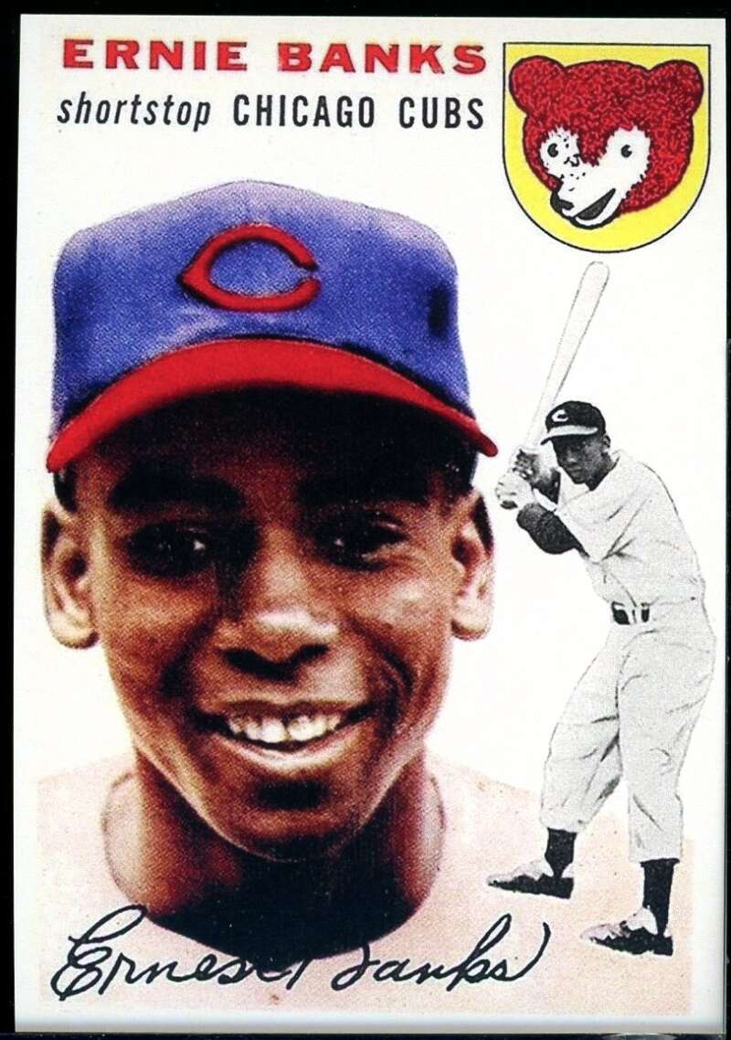 Ernie Banks Rookie REPRINT Card 1954 Topps #94 Image 1