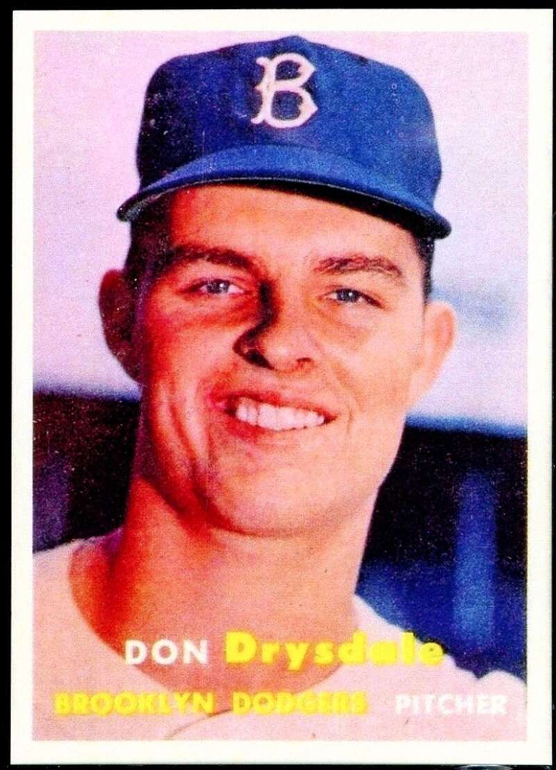 Don Drysdale Rookie REPRINT Card 1957 Topps #18 Image 1