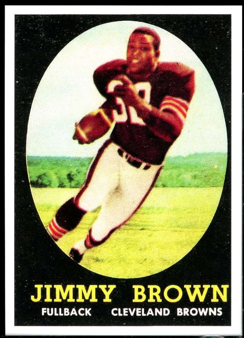 Jim Brown REPRINT Card 1958 Topps #62 Image 1