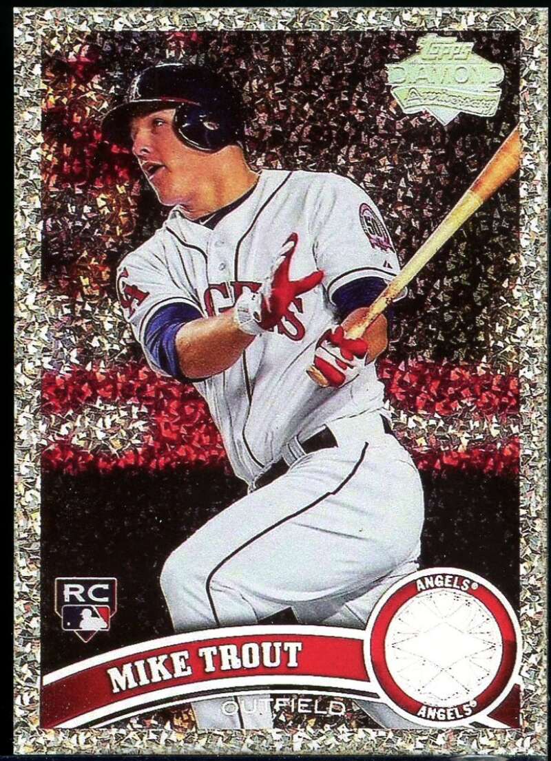 Mike Trout Rookie REPRINT Card 2011 Topps Update Diamond Anniversary #US175 Image 1