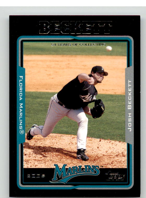 Josh Beckett Card 2005 Topps Black #160 Image 1