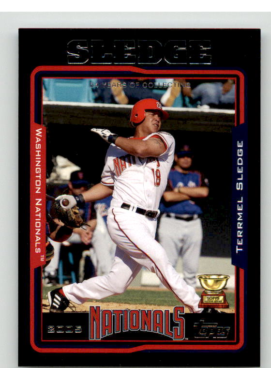 Terrmel Sledge Card 2005 Topps Black #418 Image 1