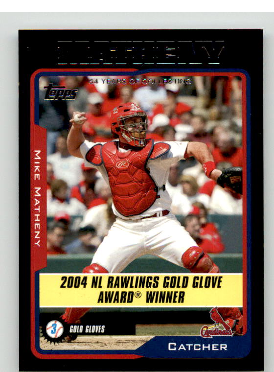 Mike Matheny GG Card 2005 Topps Black #705 Image 1