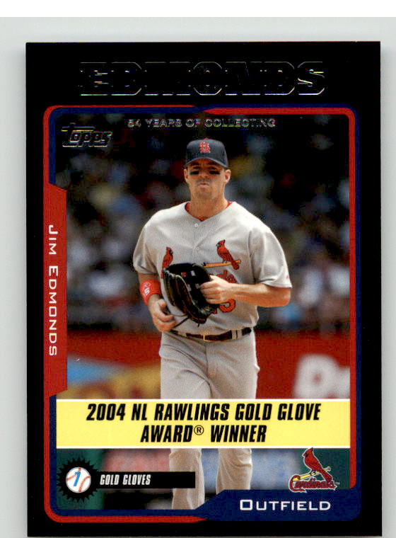 Jim Edmonds GG Card 2005 Topps Black #710 Image 1