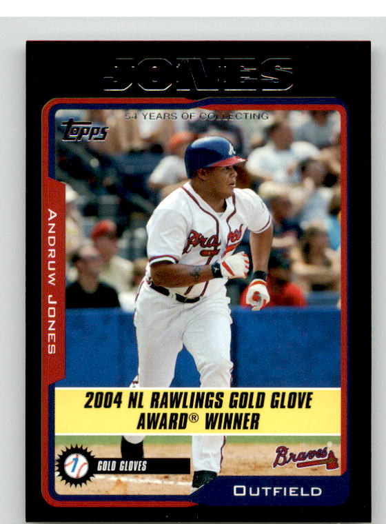 Andruw Jones GG Card 2005 Topps Black #711 Image 1