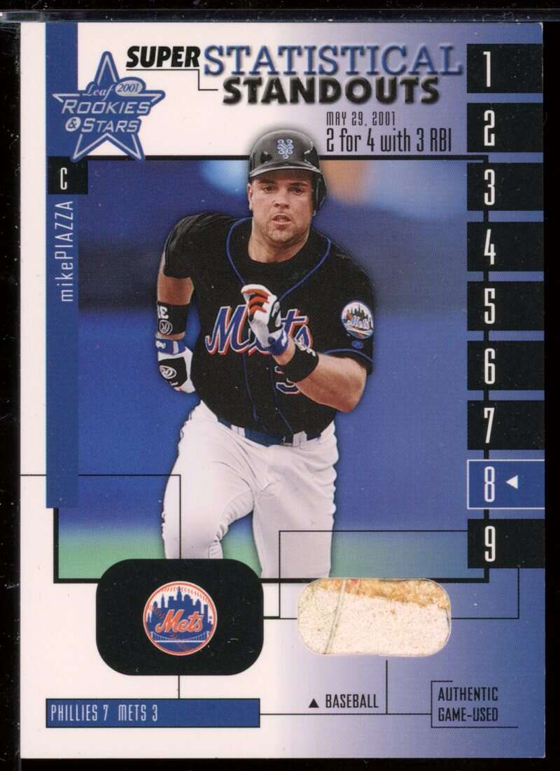 Mike Piazza Card 2001 Leaf Rookies and Stars Statistical Standouts Super #SS8 Image 1