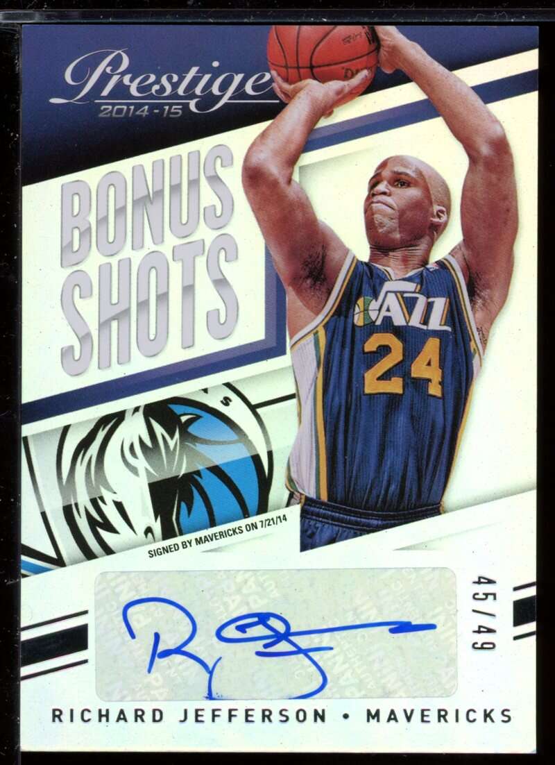 Richard Jefferson Card 2014-15 Prestige Premium Bonus Shots Autographs #64 /49 Image 1