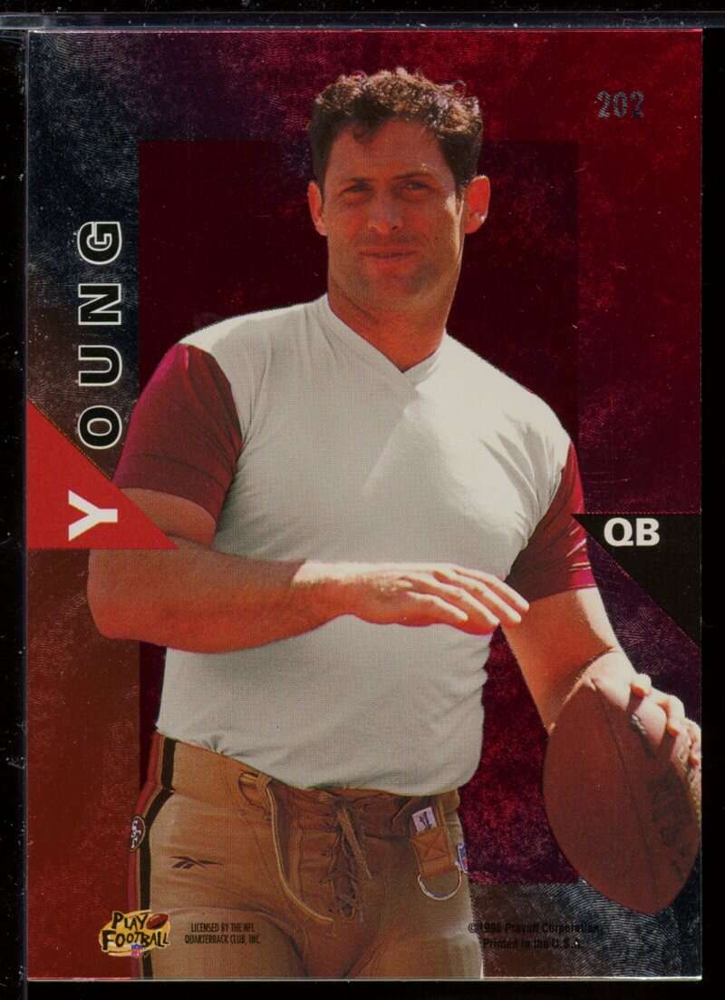 Steve Young Card 1998 Playoff Momentum Hobby Red #202 Image 2