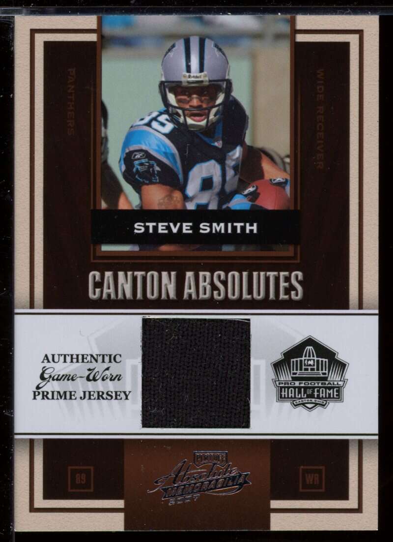Steve Smith Card 2007 Absolute Memorabilia Canton Absolutes Materials Prime #17 Image 1