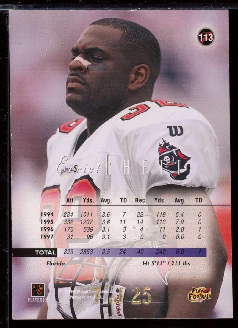 Errict Rhett Card 1998 Playoff Prestige Hobby Gold #113 Image 2