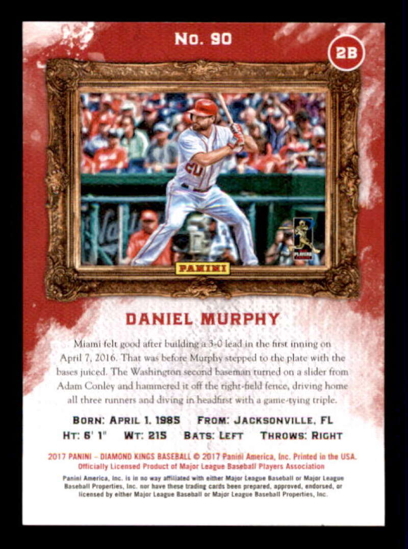 Daniel Murphy Card 2017 Diamond Kings Framed Brown #90A Image 2