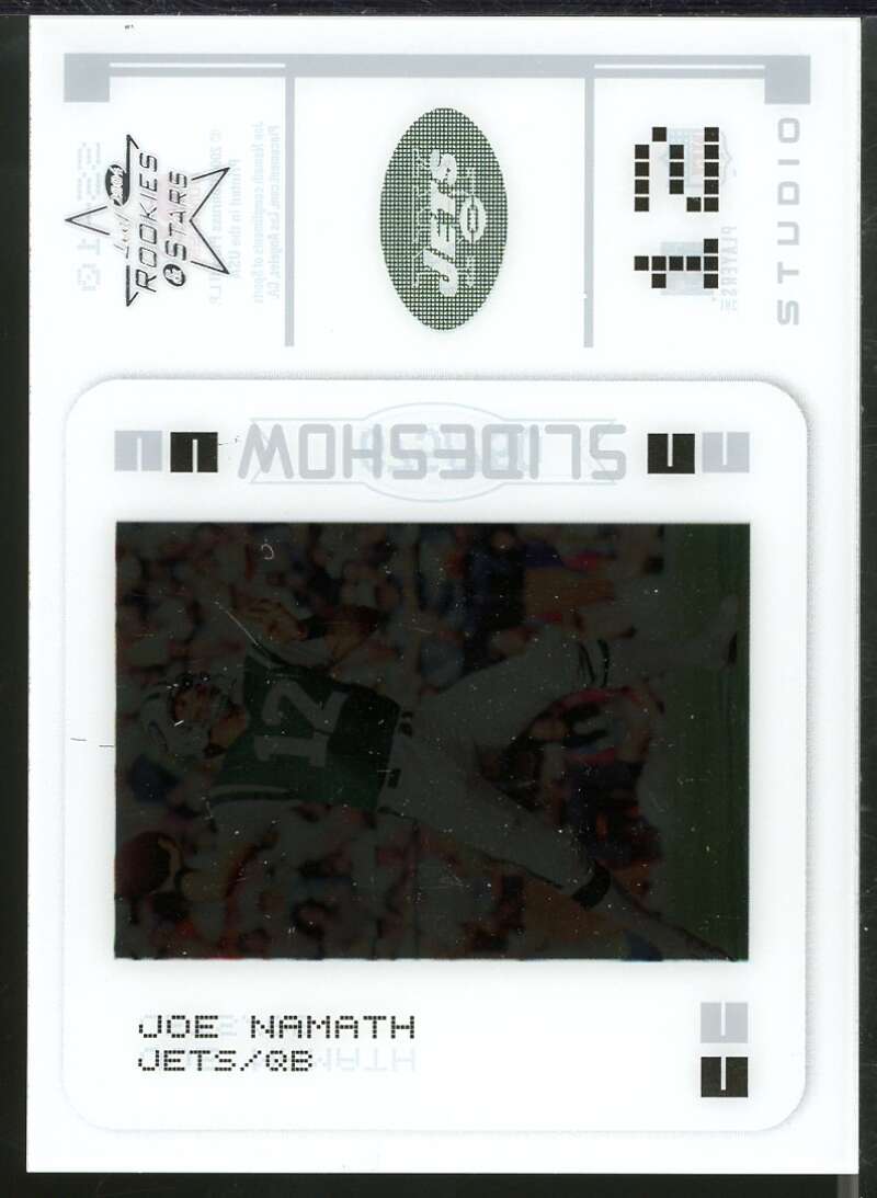 Joe Namath Card 2004 Leaf Rookies and Stars Slideshow Silver Studio #SS10 Image 1