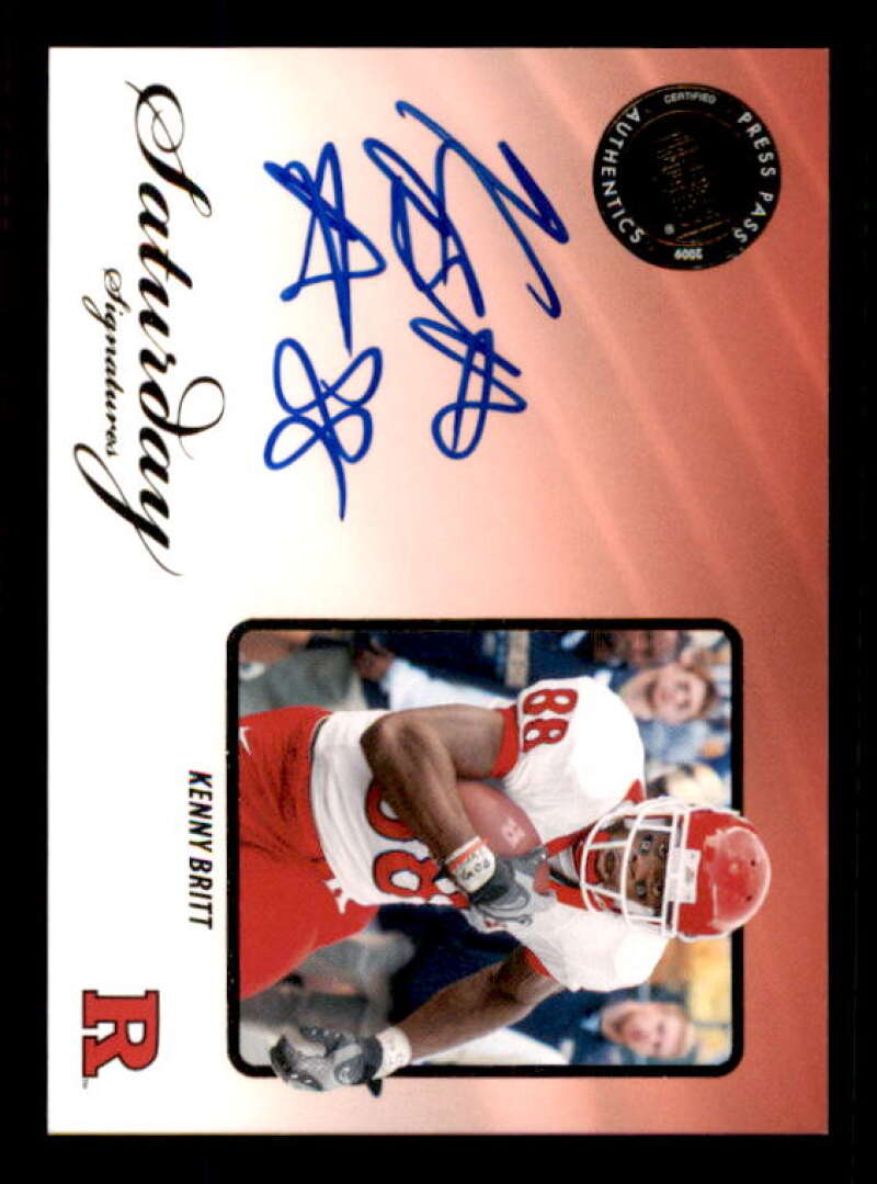 Kenny Britt Card 2009 Press Pass Legends Saturday Sig0tures #SSKB Image 1