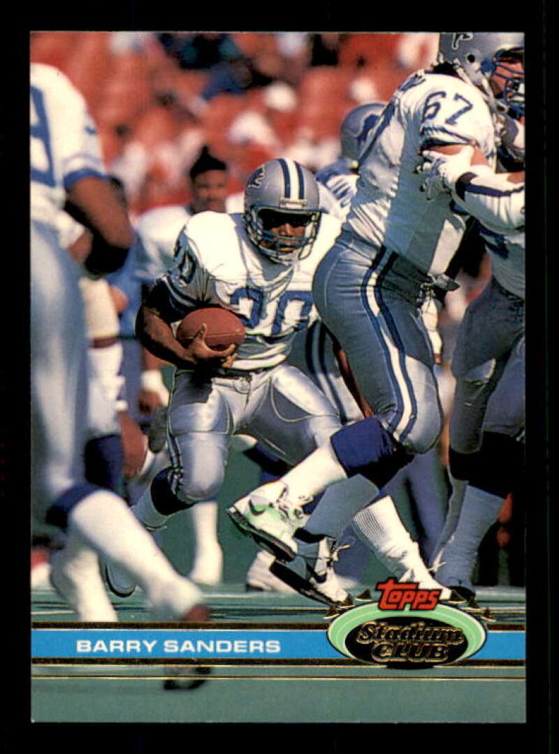 Barry Sanders Card 1991 Stadium Club #361 Image 1