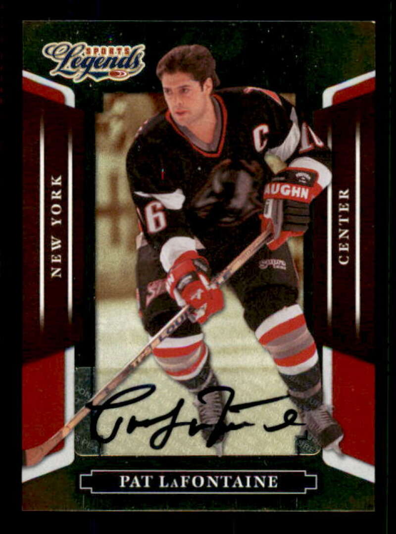 Pat LaFontaine Card 2008 Donruss Sports Legends Signatures Mirror Red #132 /290 Image 1