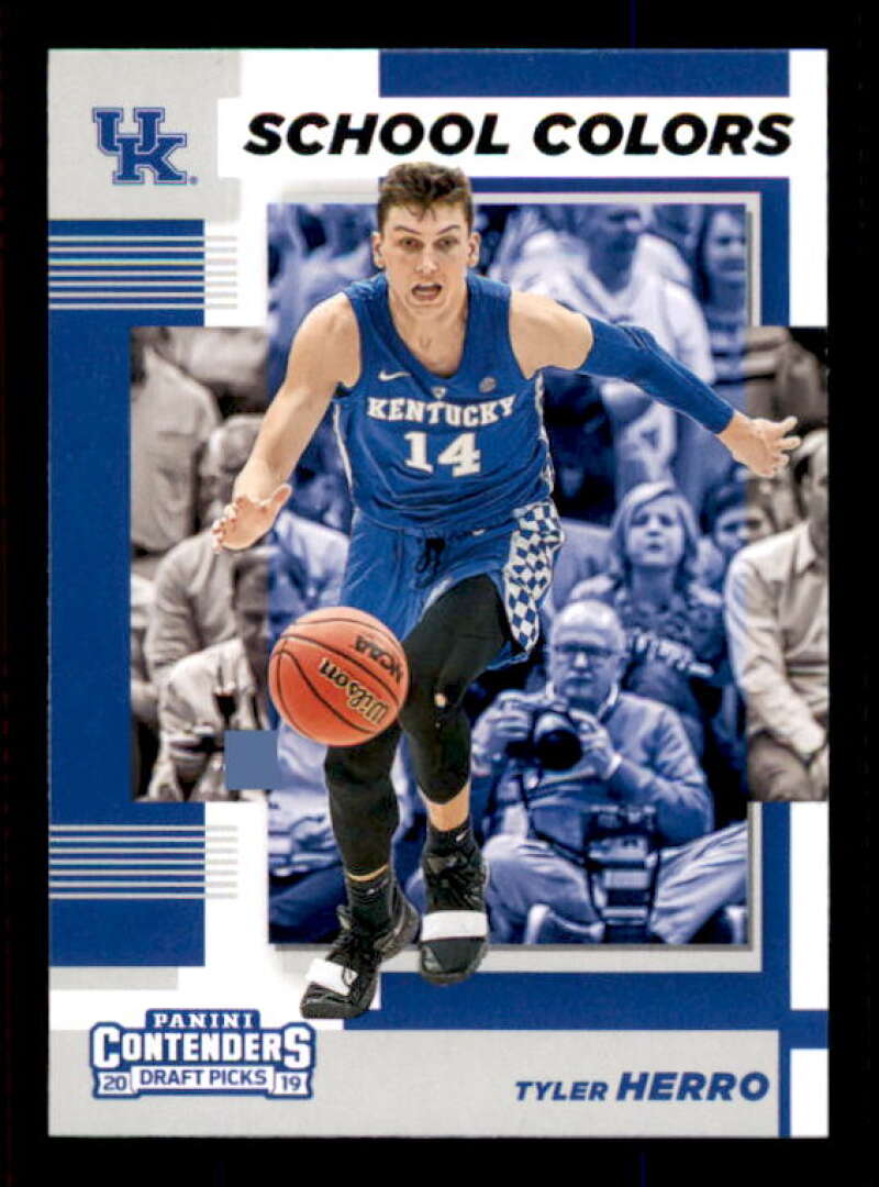 Tyler Herro Rookie Card 2019-20 Panini Contenders Draft Picks School Colors #19 Image 1