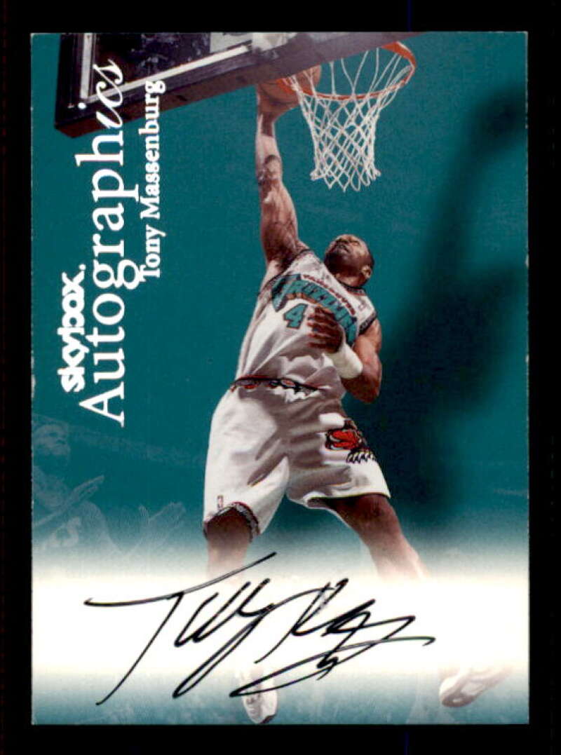 Tony Massenburg Card 1999-00 SkyBox Premium Autographics #70 Image 1