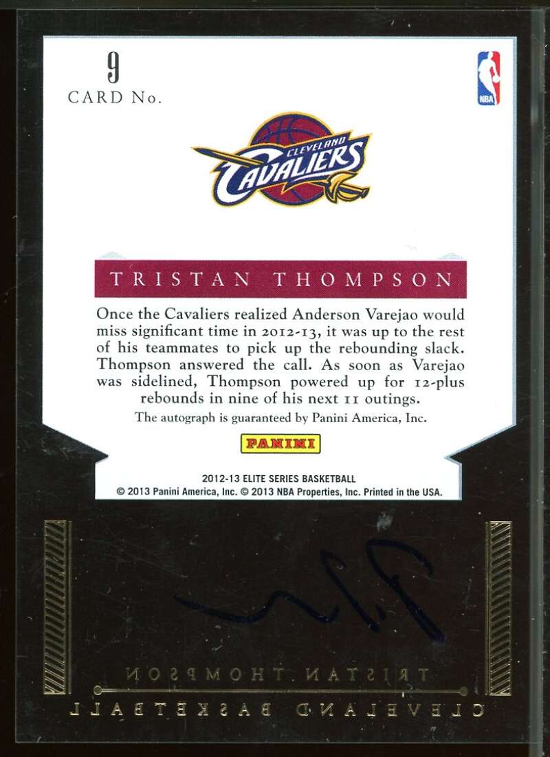 Tristan Thompson Card 2012-13 Elite Series Rookie Inscriptions Autographs #9 Image 2