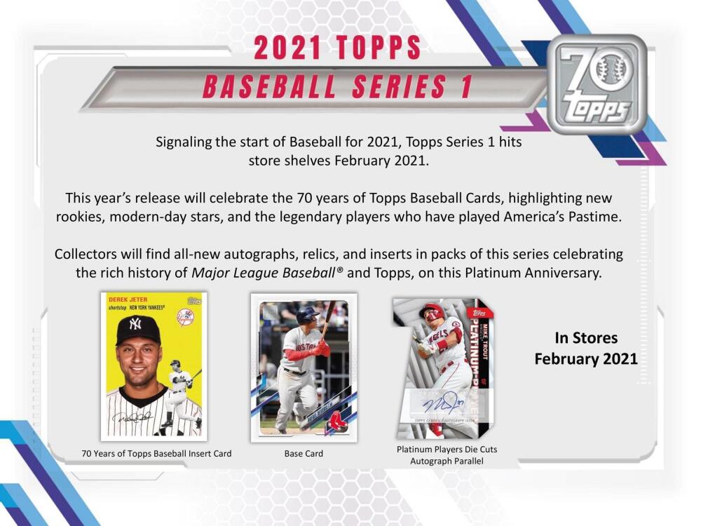 2021 Topps Series 1 Baseball Hobby Box Image 4