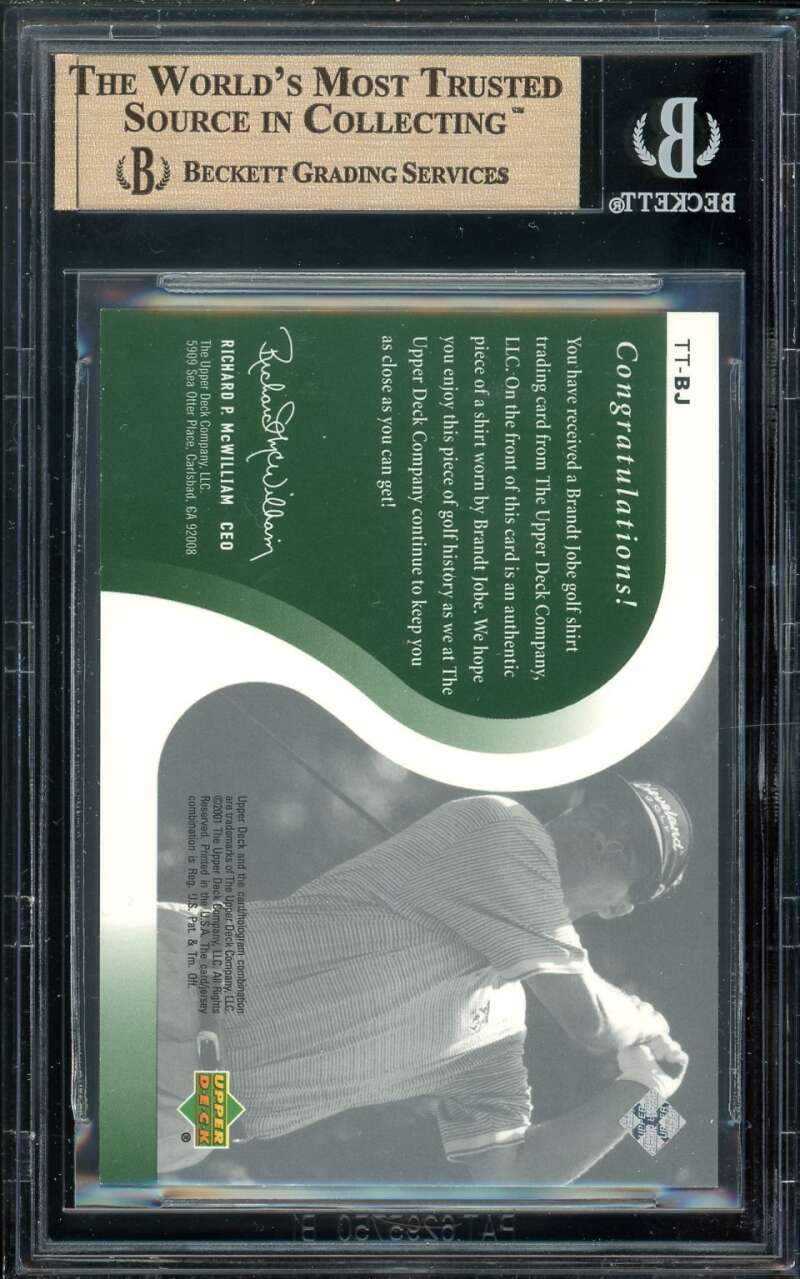 Brandt Jobe Card 2001 Upper Deck Tour Threads #TT-BJ BGS 9.5 (9.5 9 9.5 9.5) Image 2