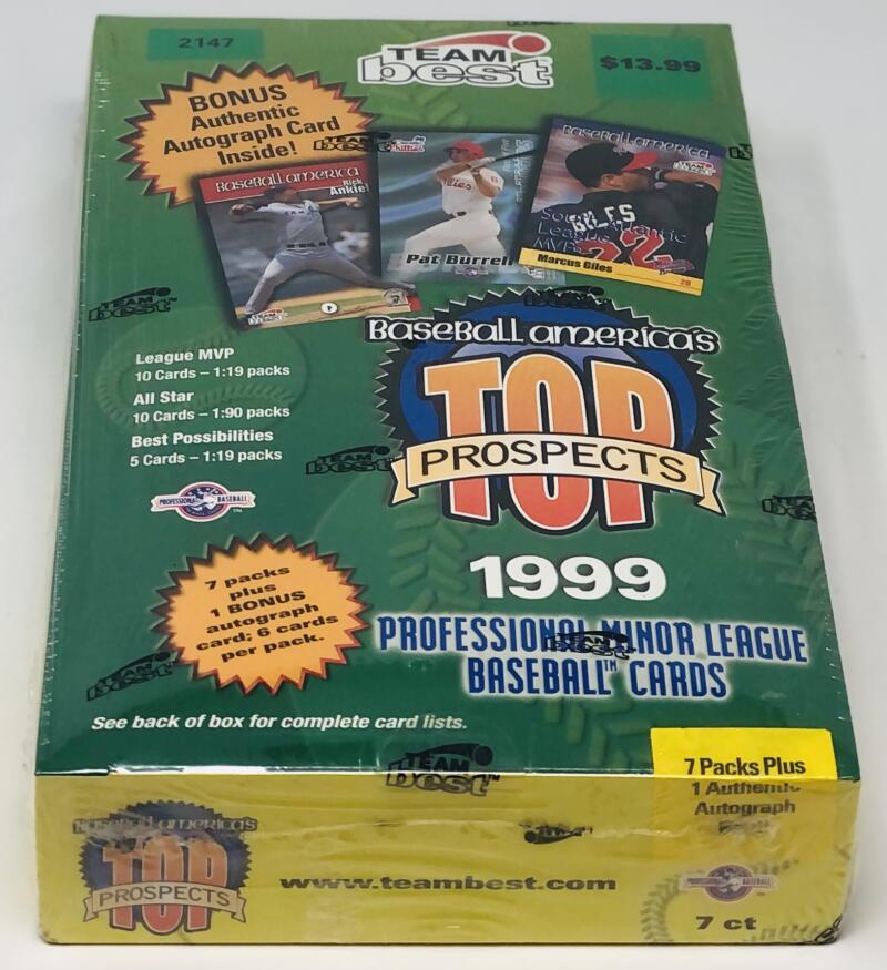 1999 Team Best Top Prospects Minor League Retail Baseball Green Box Image 1