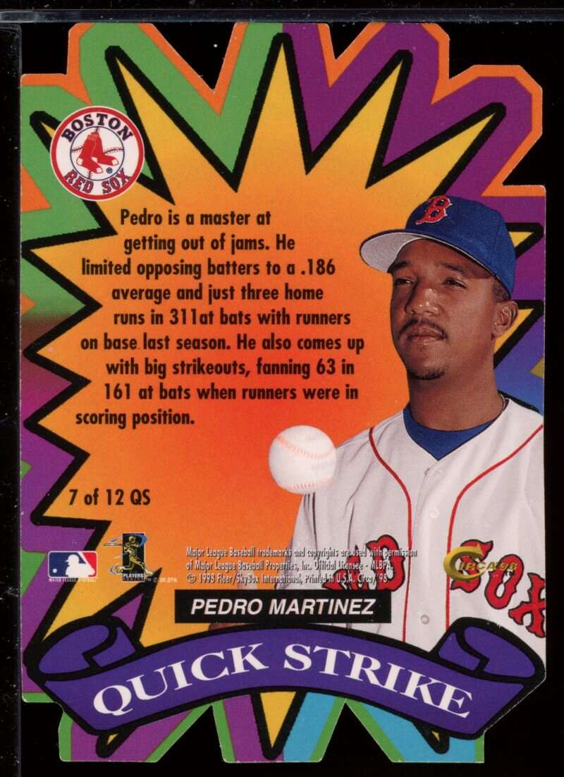 Pedro Martinez Card 1998 Circa Thunder Quick Strike #7 Image 2