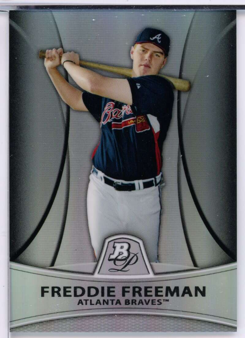 Freddie Freeman Rookie 2010 Bowman Platinum Prospects Refractors Thin Stock #13 Image 1