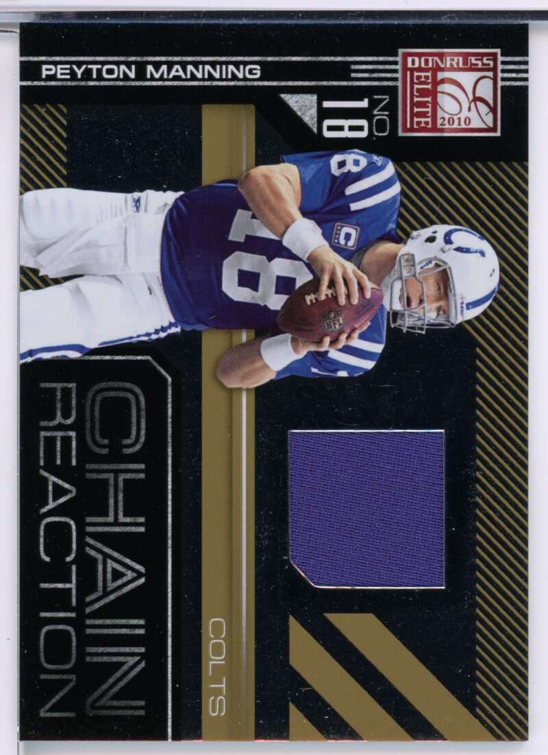 Peyton Manning Card 2010 Donruss Elite Chain Reaction Gold #17 Image 1