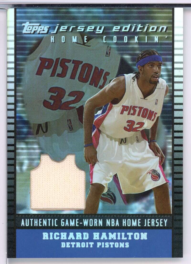 Richard Hamilton Card 2002-03 Topps Jersey Edition Black #JERIH Image 1