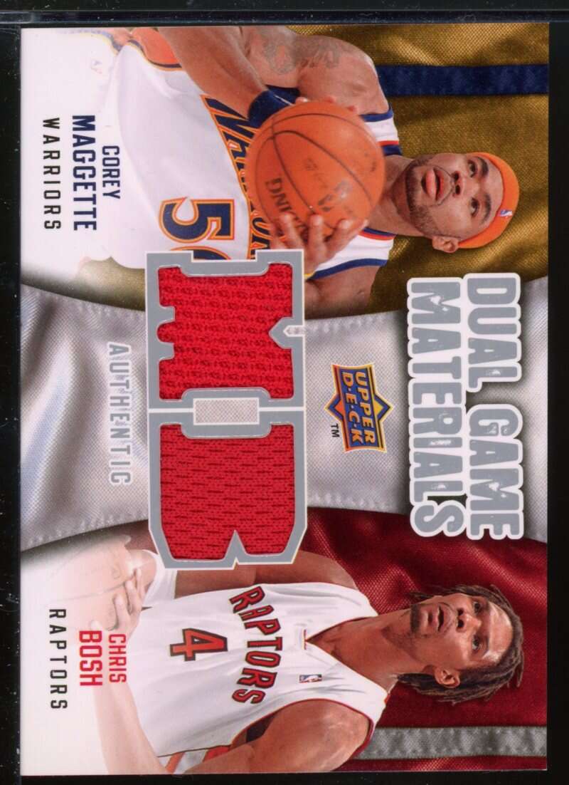 Chris Bosh/Corey Maggette Card 2009-10 Upper Deck Game Materials Dual #DGMB Image 1