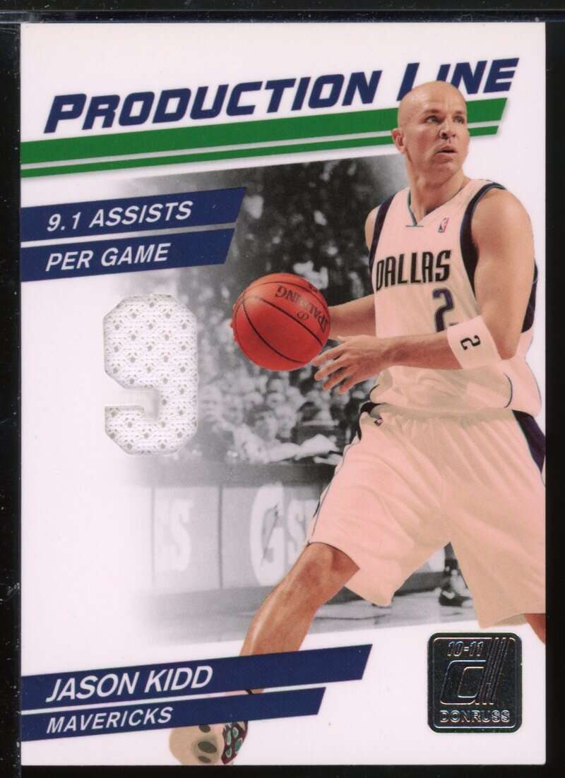 Jason Kidd Card 2010-11 Donruss Production Line Materials #45 /399 Image 1