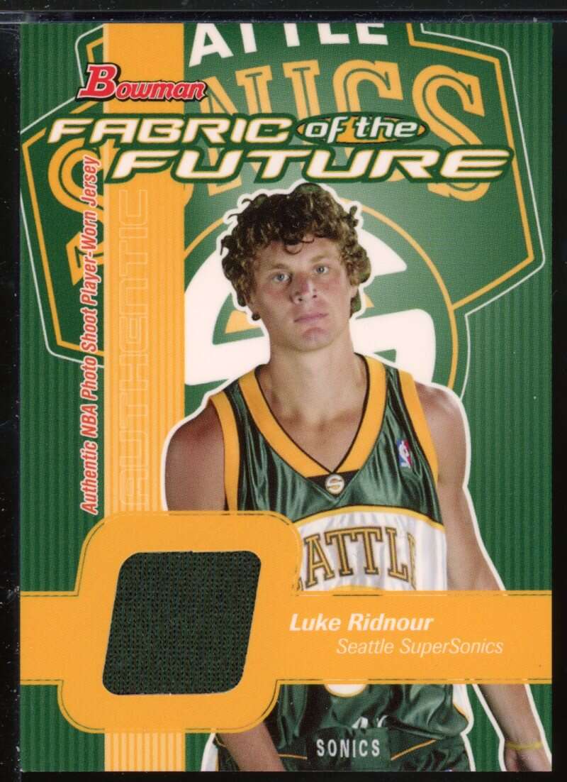 Luke Ridnour Card 2003-04 Bowman Fabric of the Future #LR Image 1