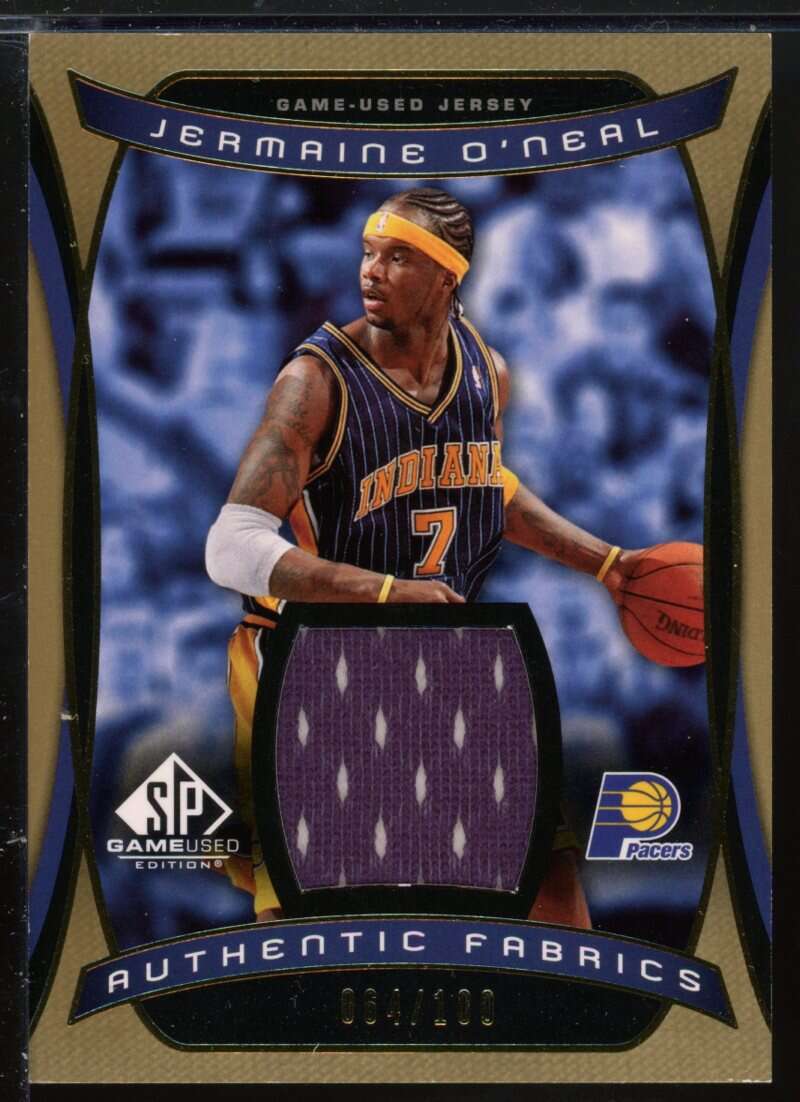 Jermaine O'Neal Card 004-05 SP Game Used Authentic Fabrics Gold #JO Image 1